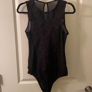 Sheer Flower Body Suit